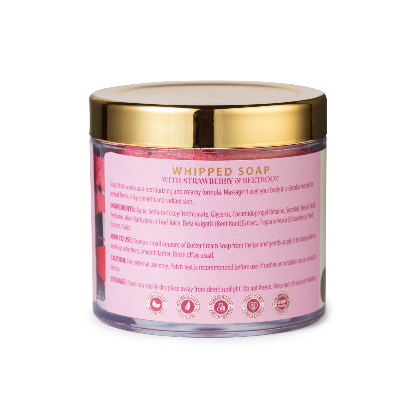 Strawberry & Beetroot Whipped Soap | Strawberry & Beetroot