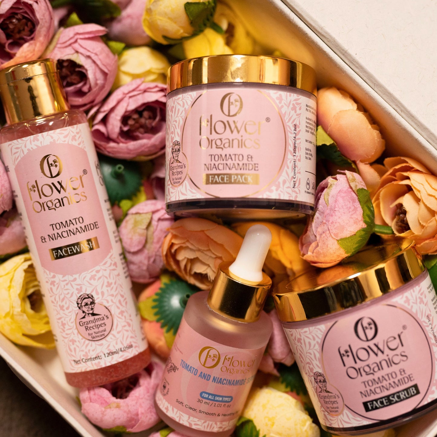 Tomato & Niacinamide Face Combo - Flower Organics