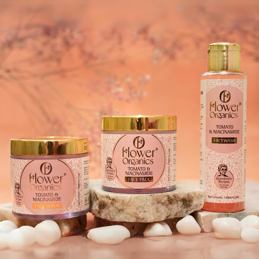 Tomato & Niacinamide Face Combo - Flower Organics