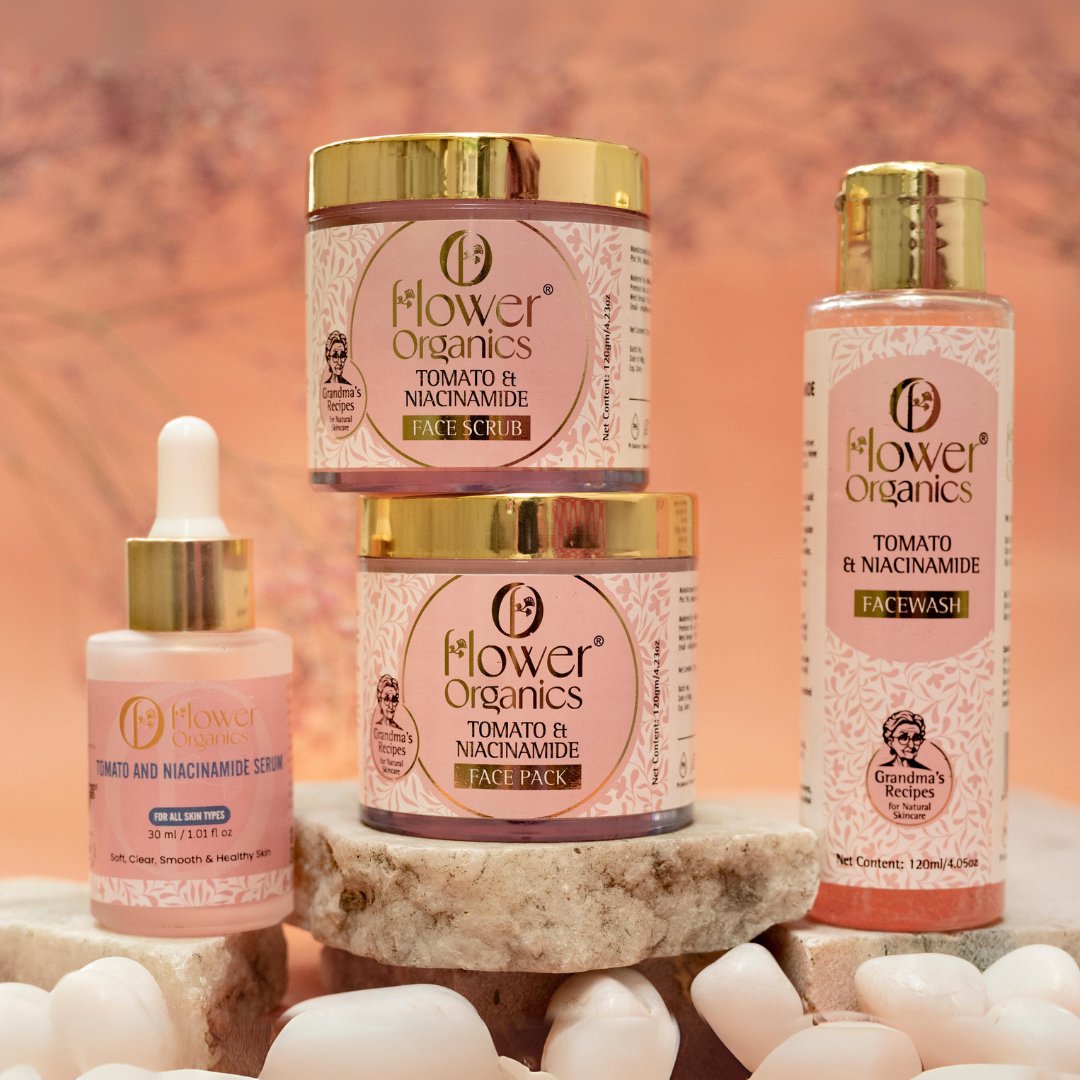 Tomato & Niacinamide Face Combo - Flower Organics