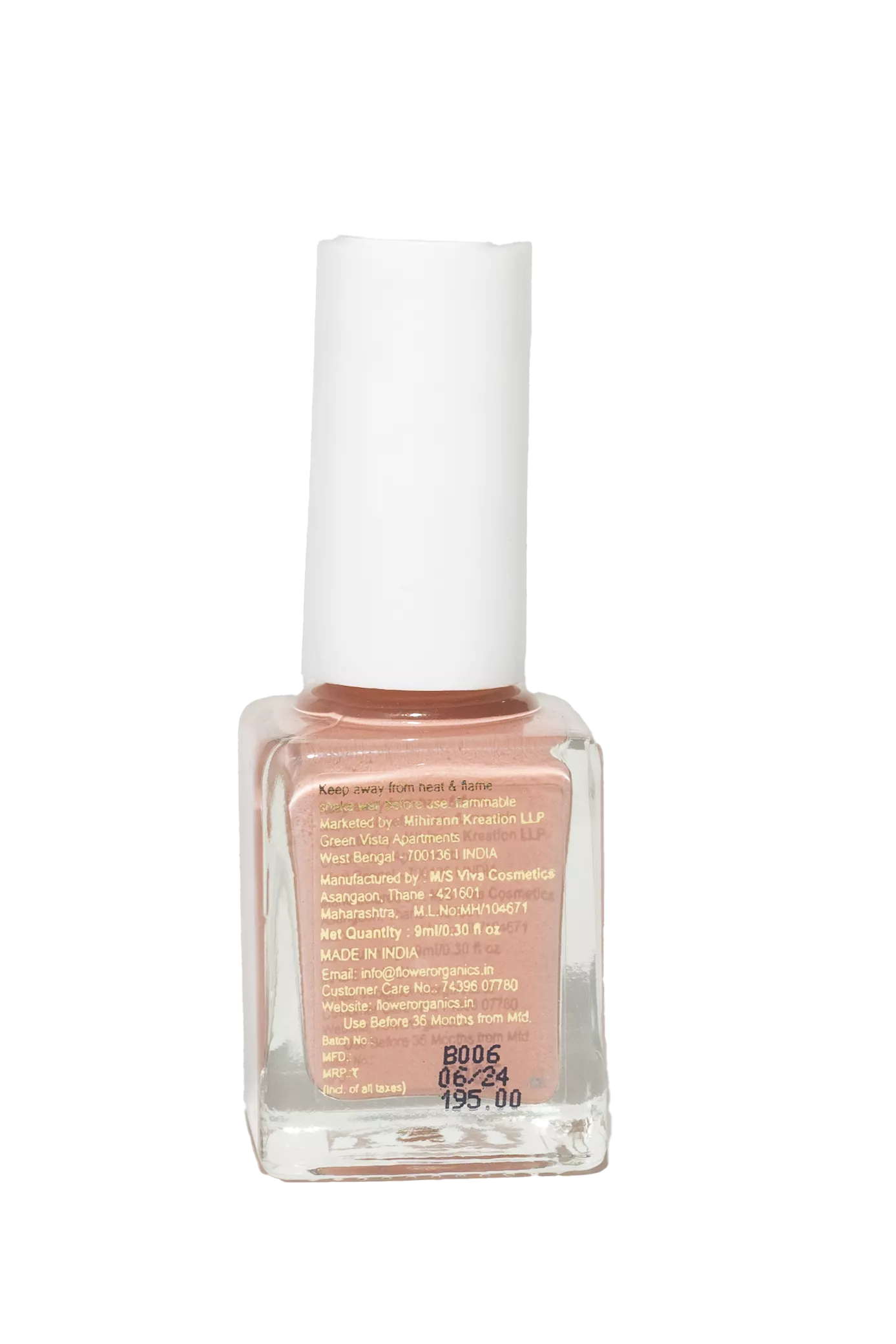 Peachy Pink Vegan Nail Polish