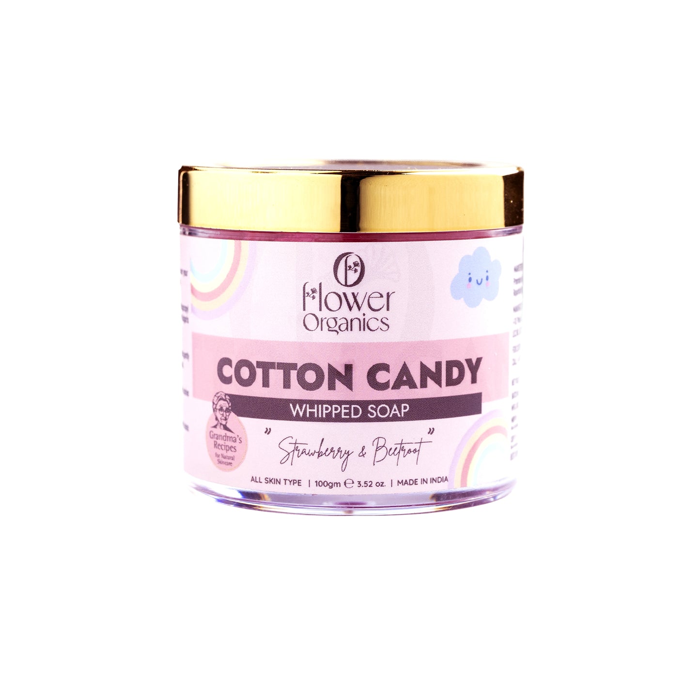 Cotton Candy Whipped Soap | Strawberry & Beetroot