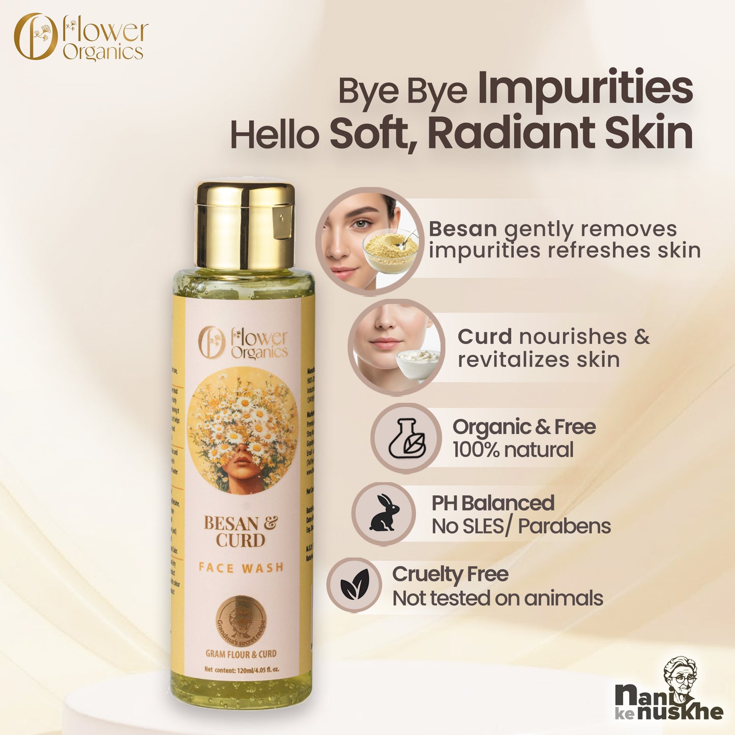 Besan & Curd Face Wash - 120 ml