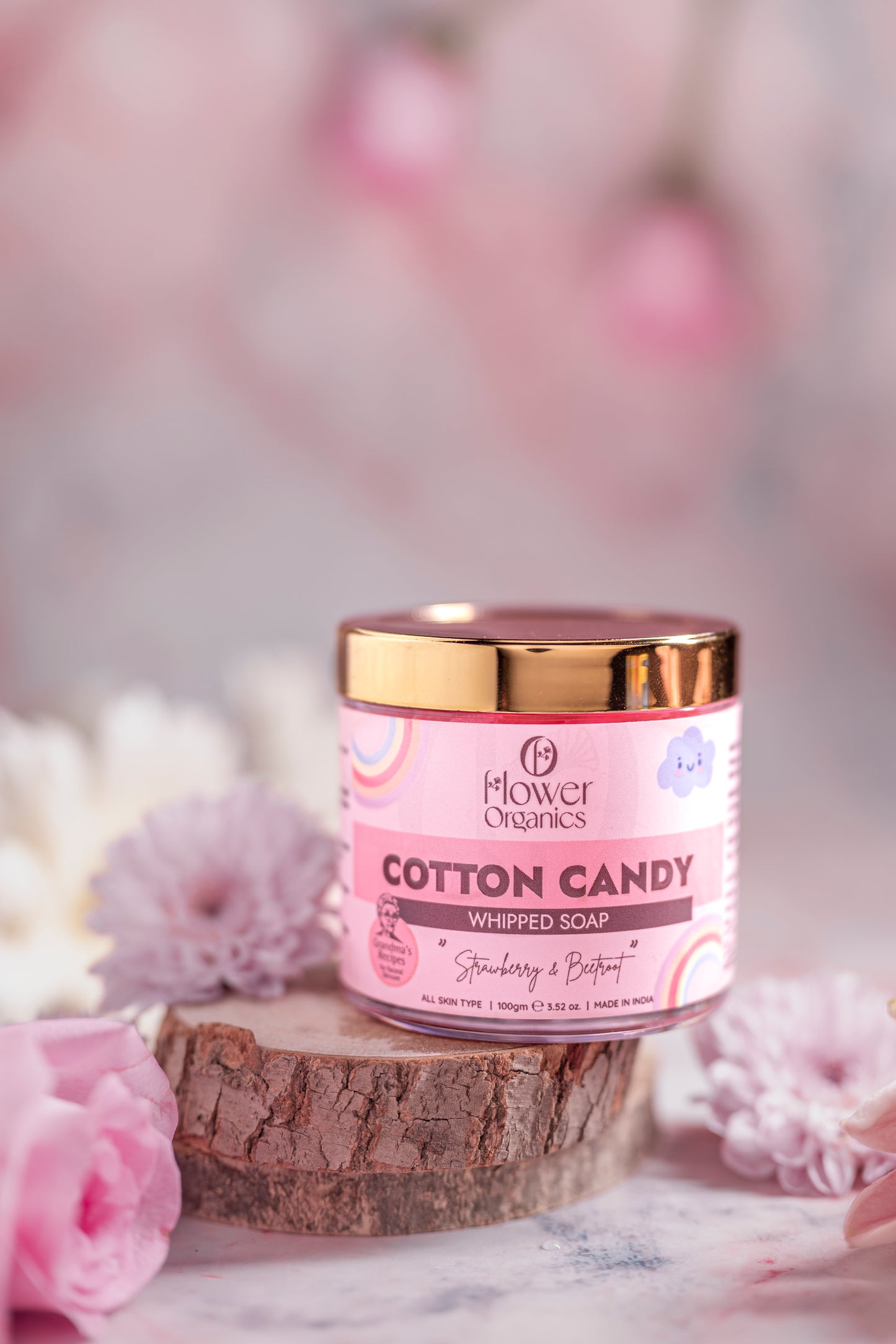 Cotton Candy Whipped Soap | Strawberry & Beetroot