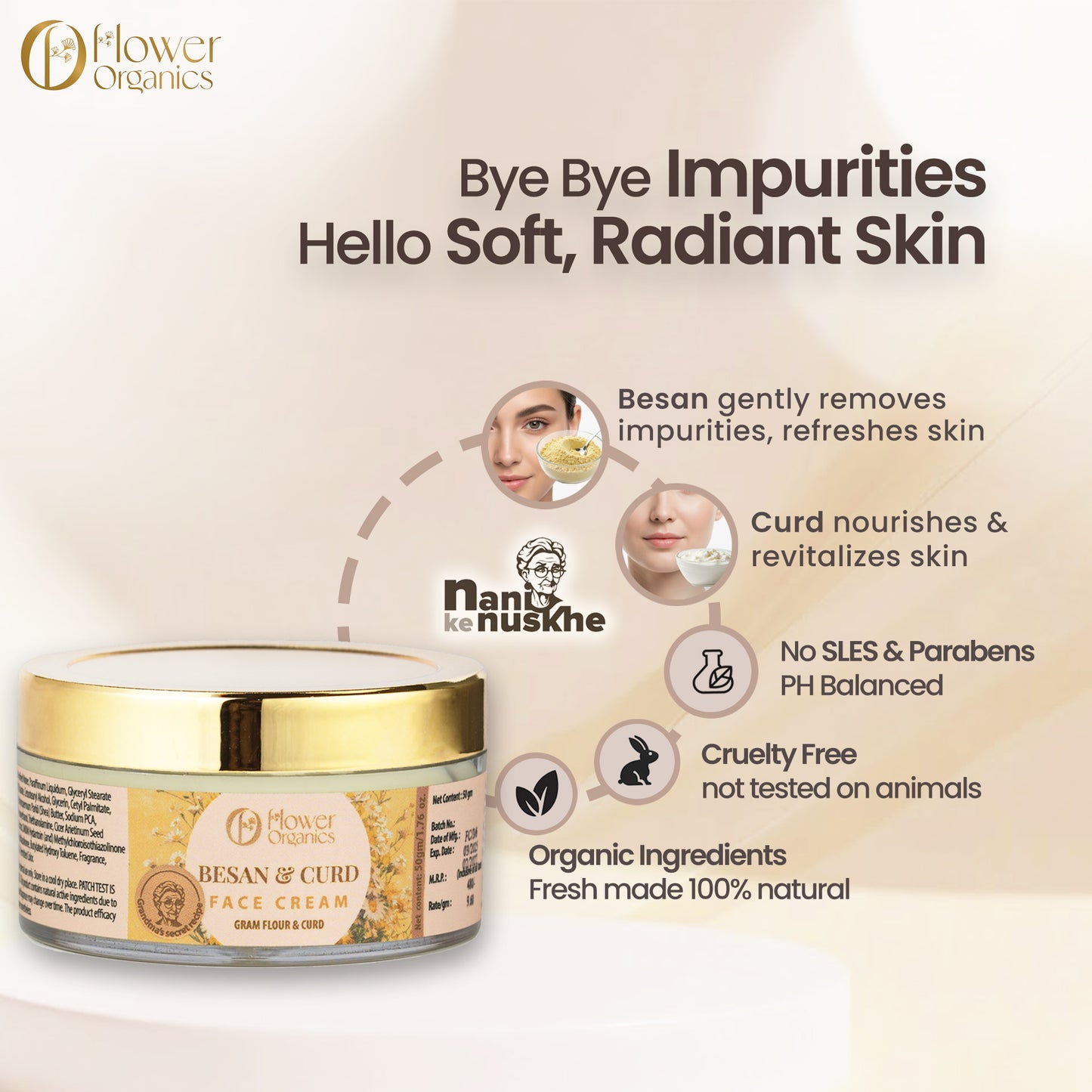 Besan & Curd Face Cream 50gm