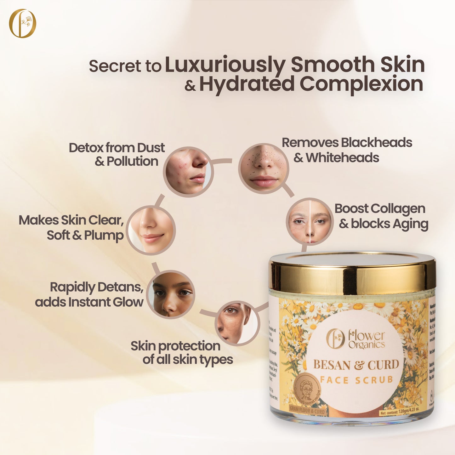 Besan & Curd Face Scrub - 120 gm