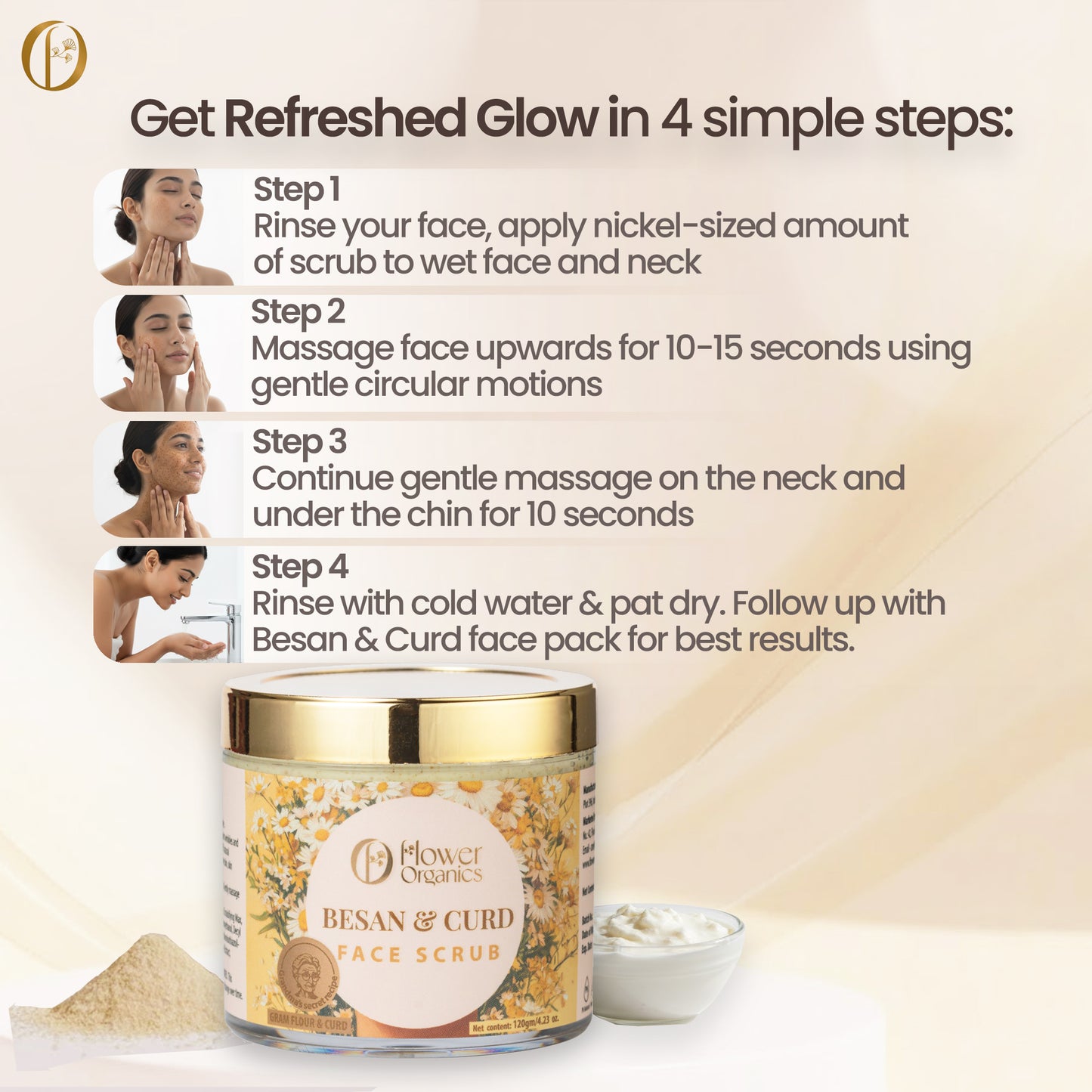 Besan & Curd Face Scrub - 120 gm